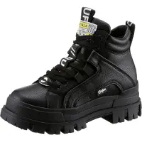 Buffalo Aspha NC Mid Frauen Schnürung Klobige Sohle Turnschuhe Schwarz – undefined / Schwarz