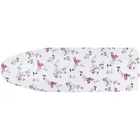 Maximex Bügelbrettbezug "Modell Keramik M Floral", Bügeltischbezug mit Hitzereflexion und Polsterung, bis 126 x 41 cm