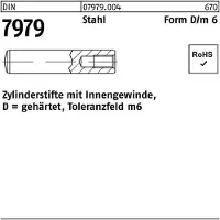 Industrial Quality Supplies Zylinderstift DIN 7979 m.Innengewinde D 40 x 100 Stahl gehärtet Toleranz m6 DIN 7979