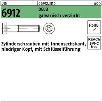 F. REYHER Nchfg. GmbH & Co. KG Zylinderschraube DIN 6912 m.Innensechskant M 8 x 14 8.8 galvanisch verzinkt