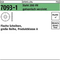 Industrial Quality Supplies Scheibe DIN 9021/ISO 7093 17x50x3mm Stahl galvanisch verzinkt 100 Stk