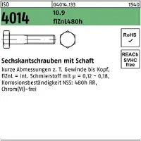 Industrial Quality Supplies Sechskantschraube ISO 4014 m.Schaft M 24 x 300 10.9 zinklamellenbesch.