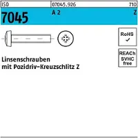 F. REYHER Nchfg. GmbH & Co. KG Flachkopfschraube ISO 7045 m.Kreuzschlitz-PZ M 4 x 30 -Z A 2