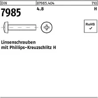 Hörger & Geßler Linsenschraube DIN 7985 m.Kreuzschlitz-PH M 5 x 10 -H 4.8