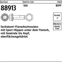 Industrial Quality Supplies Sechskantflanschschraube R 88913 Sperr-Ripp VG M 6 x 14 100