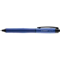 Stabilo Gelschreiber Palette, Metallspitze, Strichstärke 0,4 mm, nachfüllbar, 10 Stück, blau