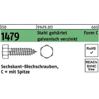 Industrial Quality Supplies Blechschraube ISO 1479 m.Spitze/6-kant C 5,5 x 32 Stahl gehärtet galvanisch verzinkt
