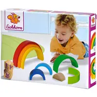 Eichhorn Stapelwürfel Regenbogen, Babyspielzeug