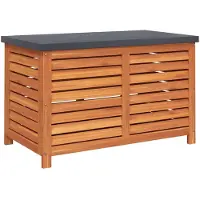 vidaXL Gartenbox 90x48x55 cm Massivholz Eukalyptus