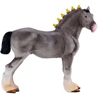 MOJO Spielzeugpferd Shire Horse grau - Spielfigur für Kinder