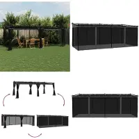 vidaXL Pavillon mit Netzwänden Anthrazit 6x3 m Stahl
