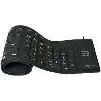 Logilink ID0019A, Kabelgebunden, USB, QWERTZ, Schwarz