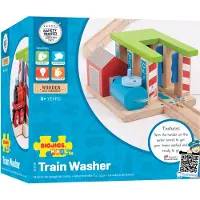 Bigjigs Holz Zug Waschanlage - Zubehör für Holzeisenbahn