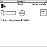 F. REYHER Nchfg. GmbH & Co. KG Zylinderschraube DIN 84/ISO 1207 Schlitz M 1,2 x 4 Stahl blank gedreht