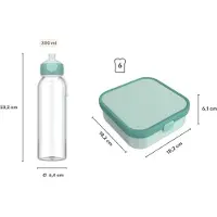 Mepal Lunchbox "Pausenset XL Campus (2025) 2er Set", blau (cool blau), B:2cm H:2cm L:2cm, ABS-Kunststoff, Lebensmittelaufbewahrungsbehälter, Lunchbox, Spülmaschinengeeignet