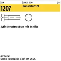 Industrial Quality Supplies Zylinderschraube ISO 1207 m.Schlitz M 5 x 20 Polyamid