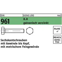 FAST-X Sechskantschraube DIN 961 VG M 18 x1,5 x 80 8.8 galvanisch verzinkt