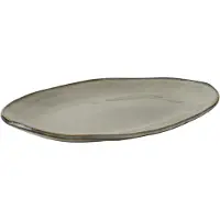Dutch rose Organic ovale Platte creme 34 x 23 cm