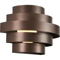 QAZQA Moderne Wandleuchte Bronze inkl. LED 3-Stufen-Dimmbar - Lines