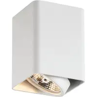 QAZQA - Design Design-AufbauWand Spot I Spotlight I Deckenspot I Deckenstrahler I Strahler I Lampe I Leuchte Weiß GU10 70mm dreh- und schwenkbar - Vox I Wohnzimmer I Schlafzimmer - Aluminium Rechtecki