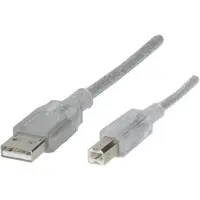 Renkforce RF-4538144, 1,8 m, USB A, USB B, USB 2.0, 0,48 Gbit/s, Transparent