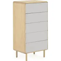 Natur24 Kommode Anielle 60 x 42 x 117 cm Esche Schrank Sideboard Neu
