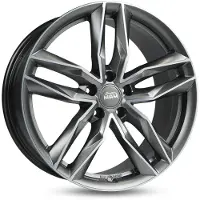 Mam 19 Zoll Alufelge MAM WHEELS RS3 19"x8.5" 5x114.3 PCD ET45 72.60mm Felge Matt Palladium Frontpoliert