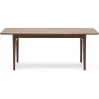 Kave Home Ausziehtisch Elan 100 x 200/260 x 76 cm Nussbaumholz Furnier Natur
