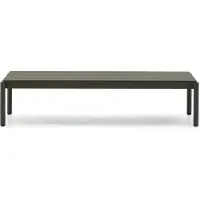 Natur24 Couchtisch Sorells 63 x 149 x 34 cm Aluminium Braun