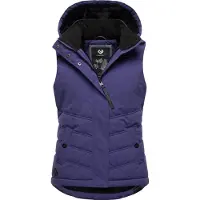 Ragwear Steppweste "Hesty" Wasserdichte Outdoor-Weste mit abnehmbarer Kapuze