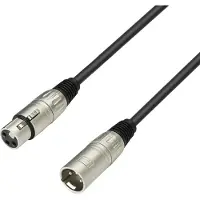 Adam hall 3 Star, XLR (3-pin), Männlich, XLR (3-pin), Weiblich, 1 m, Schwarz, Silber