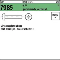 F. REYHER Nchfg. GmbH & Co. KG Linsenschraube DIN 7985 m.Kreuzschlitz-PH M 4 x 65 -H 4.8 galvanisch verzinkt