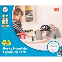 Big Jigs Holzschienen – Rocky Mountain Erweiterungsset, 12-teilig