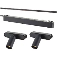 Brilliant Brilliantes Click and Shine Set - Gleisbefestigung 2 Spots Ø 30mm - Schwarz