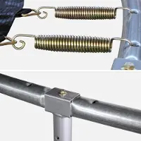 Sweeek - Trampolin Ø430cm mit Sicherheitsnetz und Zubehör - Grau