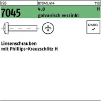 F. REYHER Nchfg. GmbH & Co. KG Flachkopfschraube ISO 7045 m.Kreuzschlitz-PH M 2 x 10 -H 4.8 galvanisch verzinkt