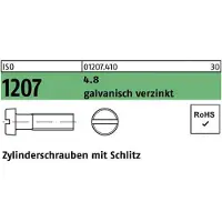 F. REYHER Nchfg. GmbH & Co. KG Zylinderschraube ISO 1207 m.Schlitz M 10 x 60 4.8 galvanisch verzinkt