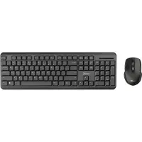 Trust TKM-350, Kabellos, RF Wireless, Membran Key Switch, QWERTZ, Schwarz, Maus enthalten