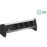 Bachmann DESK 2xUK 45° 1xUSB Charger Strom GST18