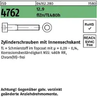 Industrial Quality Supplies Zylinderschraube ISO 4762 m.Innensechskant M 16 x 35 12.9 zinkbesch Gleitmittel flZnnc 480h-L