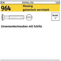 F. REYHER Nchfg. GmbH & Co. KG Linsensenkschraube DIN 964 Schlitz M 5 x 80 Messing galvanisch vernickelt