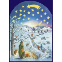 Urachhaus Adventskalender Winterszene mit 47 Türchen und Suchmechanismus: Sterne öffnen