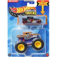 Hot Wheels Monster Trucks Bone Shaker Comic Edition mit Bonus-Druckgussauto im Mastab 1:64