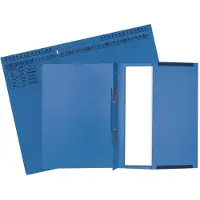Exacompta Hängehefter , für Links- & Rechtsheftung, gefalzt, Dehnfalte, Organisationsdruck, Blauer Engel, Recycling-Karton, blau, 25 Stück