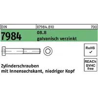 Lemvigh-Muller M 8X30 DIN 7984 FZB lav cylindrisk hoved indvendig 6-kant - (200 stk.)
