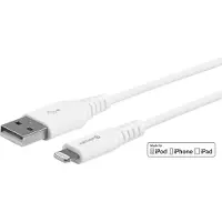ESTUFF ES601004-BULK, 0,15 m, Lightning, USB A, Stecker, Stecker, Weiß