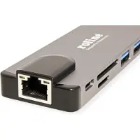 Roline USB 3.2 Gen 2 Typ C Multiport Docking Station, 4K HDMI, Card Reader, LAN
