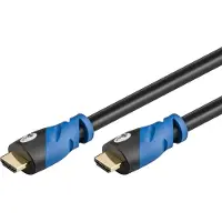 Goobay 72317, 1,5 m, HDMI Typ A (Standard), HDMI Typ A (Standard), 3D, 18 Gbit/s, Schwarz, Blau