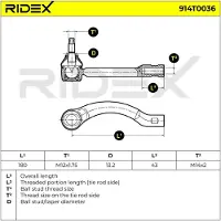RIDEX Spurstangenkopf Spurstange für VOLVO V70 II (285) Vorne Rechts 914T0036