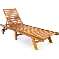 VCM Sonnenliege | Gartenliege | 200x57x34cm | Liegestuhl Teakholz | klappbar